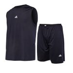 ست رکابی و شلوارک یقه گرد مردانه Adidas مدل  47217
