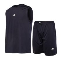 ست رکابی و شلوارک یقه گرد مردانه Adidas مدل  47217