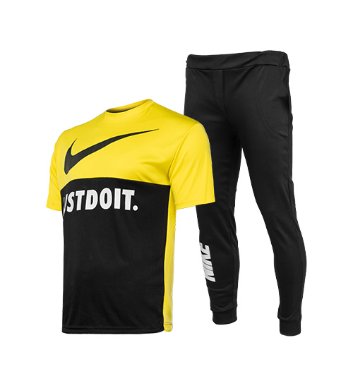 ست مردانه تیشرت و شلوار آستین کوتاه NIKE یقه گرد مدل 45115