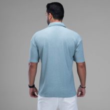 تیشرت یقه دار نیم زیپ مردانه نخ پنبه مراکشی مدل 48031