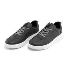 کفش روزمره مردانه Skechers چرم مصنوعی بند دار طوسی مدل 46344