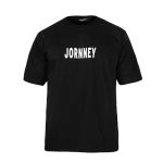 تیشرت Jornney یقه گرد مردانه مشکی طرح دار مدل 47368