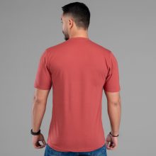 تیشرت یقه گرد مردانه نخ پنبه طرح دار مدل 48056
