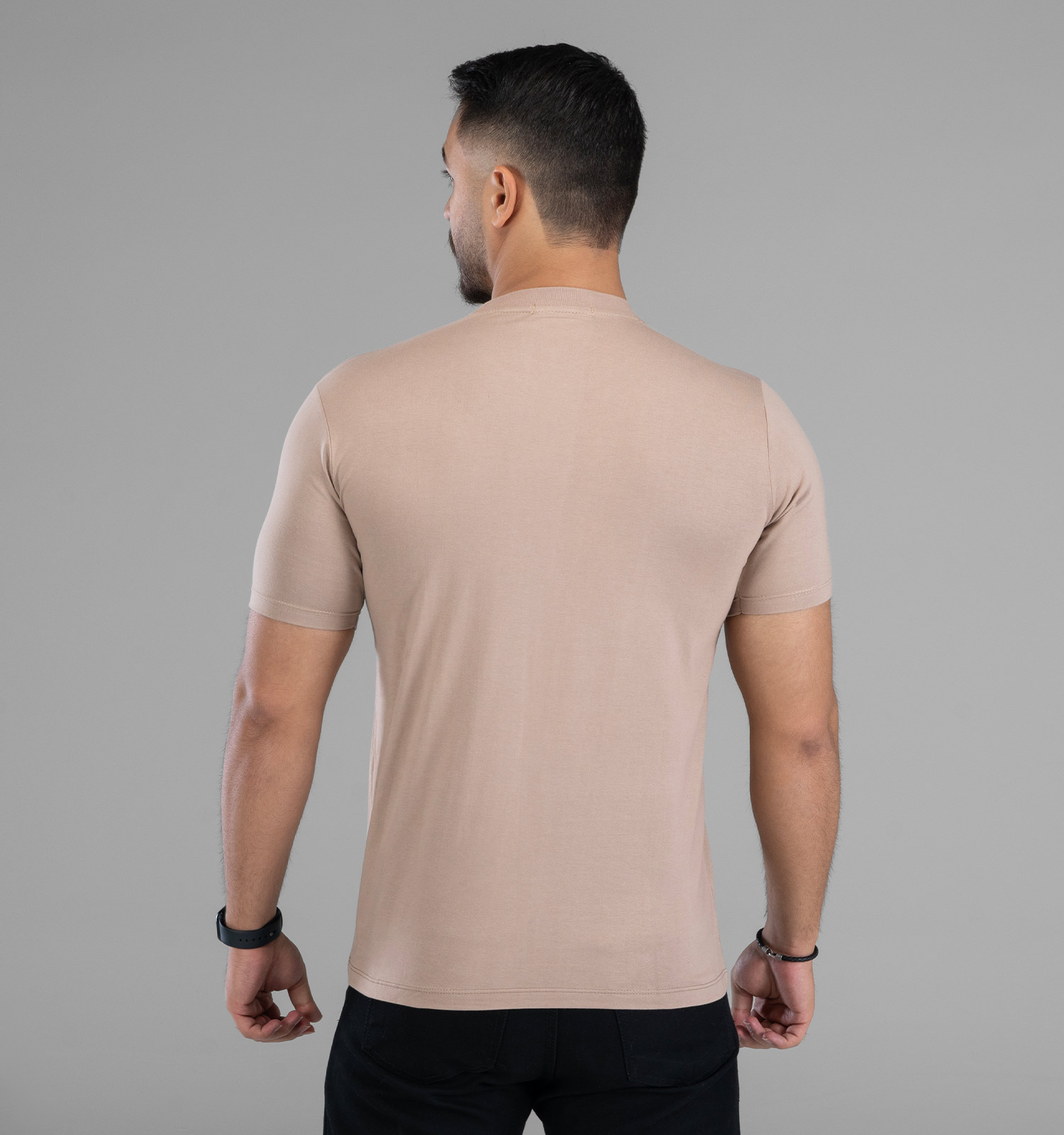 تیشرت یقه گرد مردانه نخ پنبه ساده مدل 48072