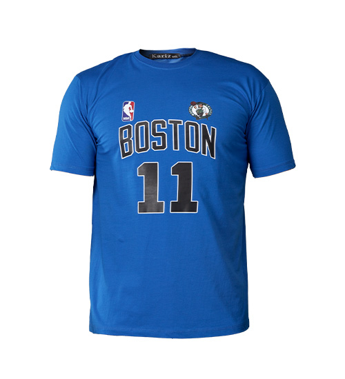 تیشرت نخ پنبه یقه گرد Boston مردانه طرح دار مدل 47801