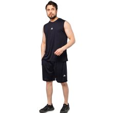 ست رکابی و شلوارک یقه گرد مردانه Adidas مدل  47217