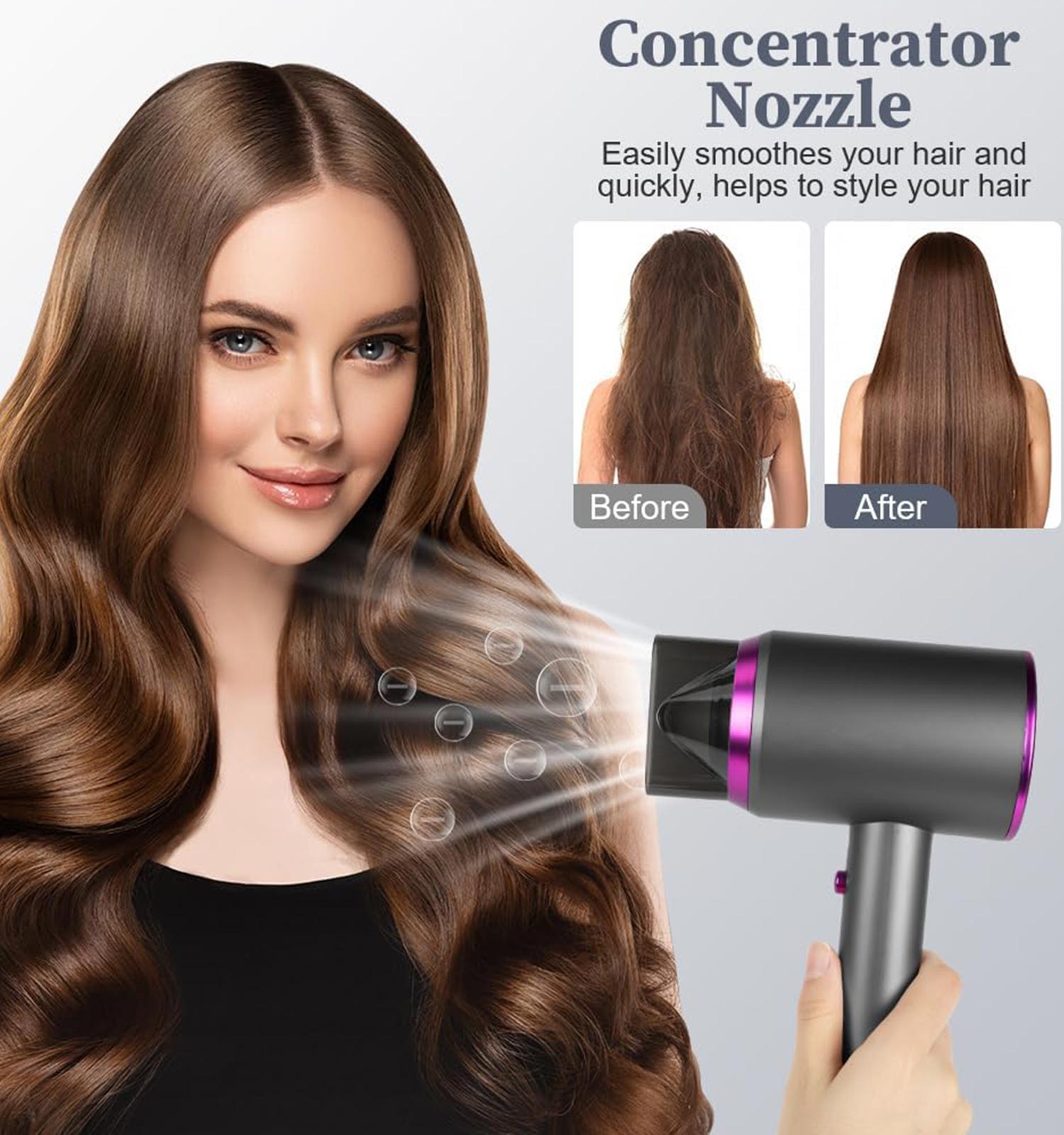 سشوار مسافرتی طرح Dyson Supersonic مدل 48014