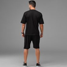 ست تیشرت و شلوارک مردانه طرح دار Nike یقه گرد مشکی مدل 47714