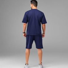 ست تیشرت و شلوارک مردانه طرح دار Nike یقه گرد سرمه ای مدل 47712