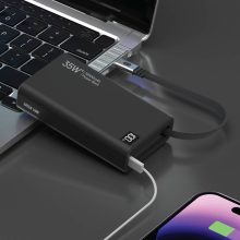 پاوربانک قابل حمل گرین لاین Green Lion Retractable Power Bank 35W 10000mAh ساعت مدل 47227