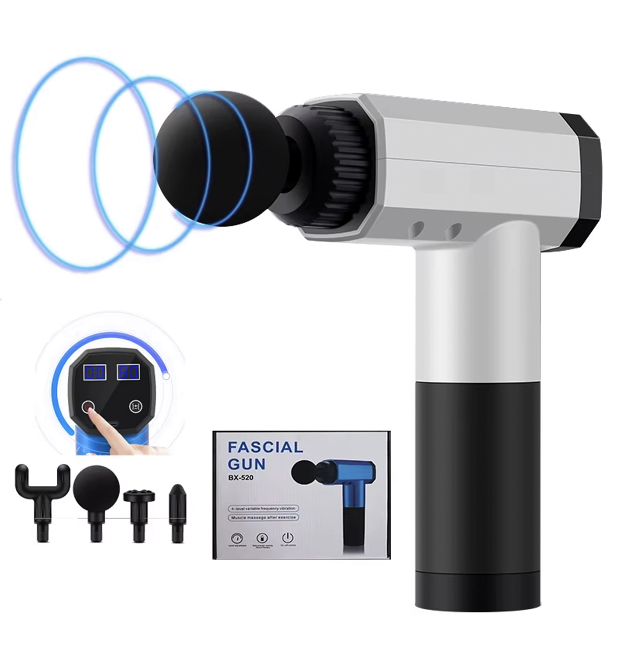 ماساژور تفنگی FASCIAL GUN BX-520 مدل 47174