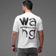 تیشرت یقه گرد مردانه سفید نخ پنبه طرح دار مدل 48231