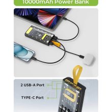 پاوربانک گرین لاینGreen Lion Transparent Pro ظرفیت 10000 میلی‌آمپر ساعت مدل 46510