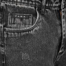 شلوار لی مام فیت مردانه ذغالی اسپرت Zara مدل 47305