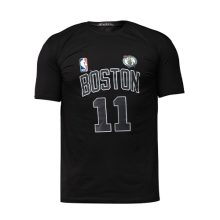 تیشرت نخ پنبه یقه گرد Boston مردانه مشکی طرح دار مدل 47802