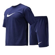 ست تیشرت و شلوارک مردانه طرح دار Nike یقه گرد سرمه ای مدل 47712