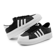 کفش اسپرت Adidas مردانه مشکی سفید بندی مدل 47696