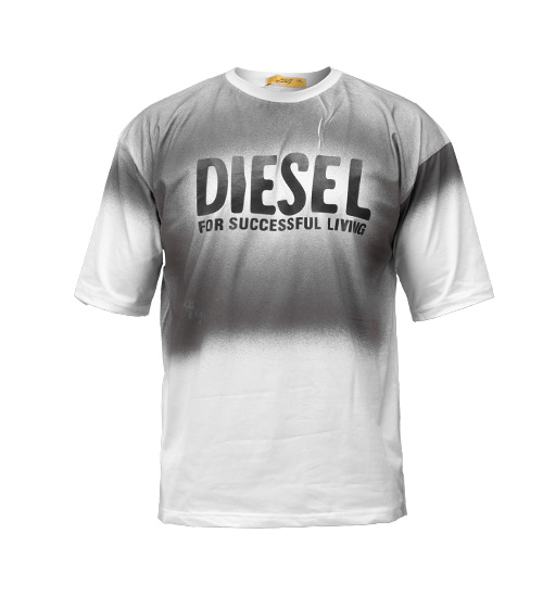 تیشرت Diesel یقه گرد مردانه سفید ابر و بادی مدل 47614