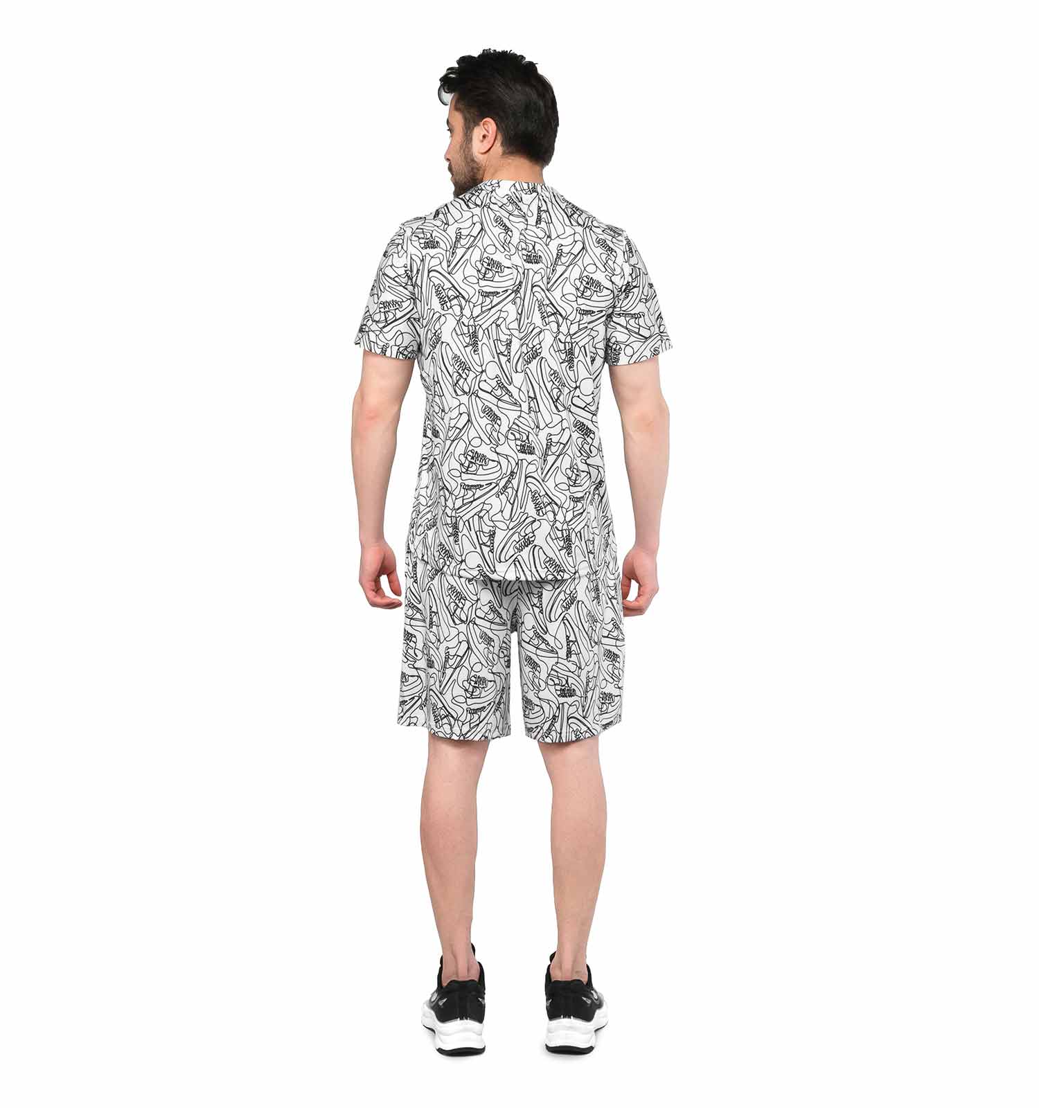 ست تیشرت و شلوارک مردانه سوزنی طرح دار Nike یقه گرد مدل 47201