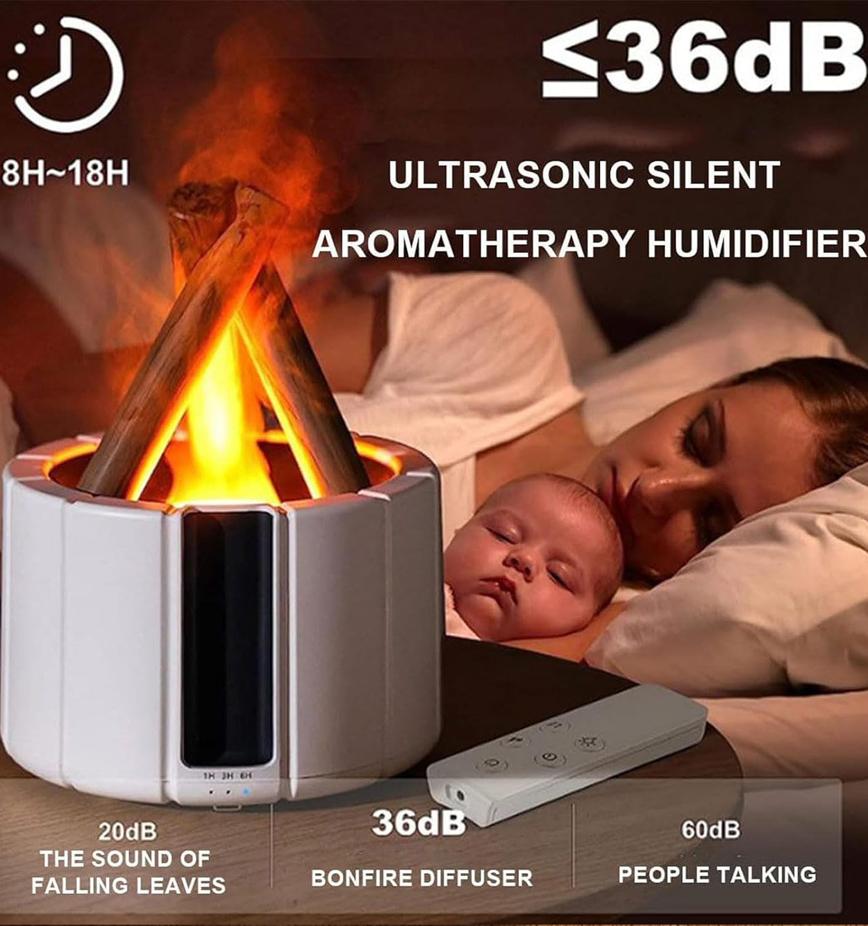 دستگاه بخور سرد هیزمی Bonfire Humidifier مدل 46855