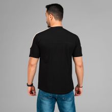 تیشرت pegador یقه گرد مردانه مشکی نخ پنبه طرح دار مدل 47578