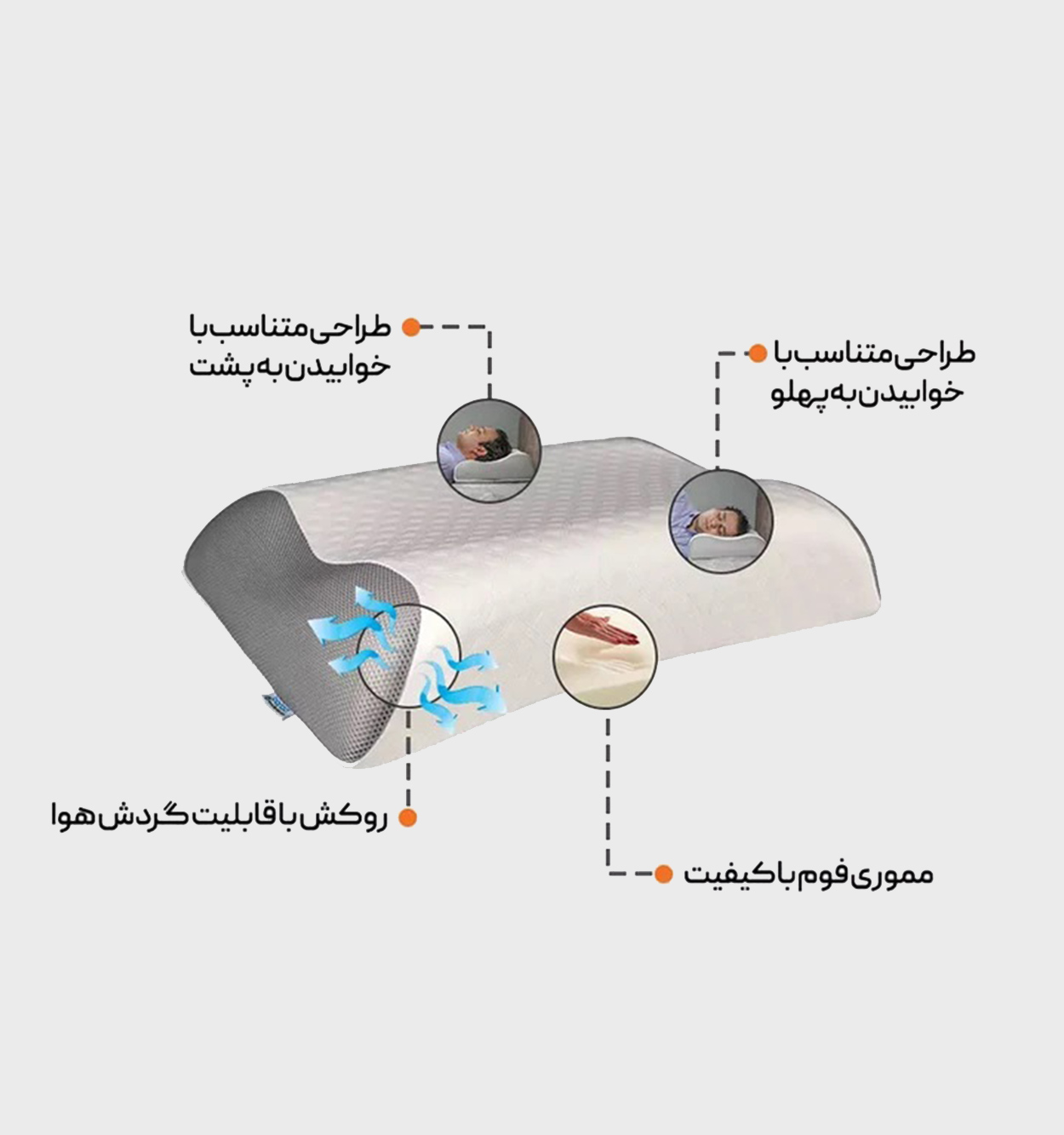 بالش طبی باراد رویا مدل 46814
