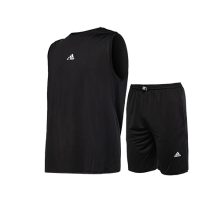 ست رکابی و شلوارک یقه گرد مردانه Adidas مشکی مدل 47216