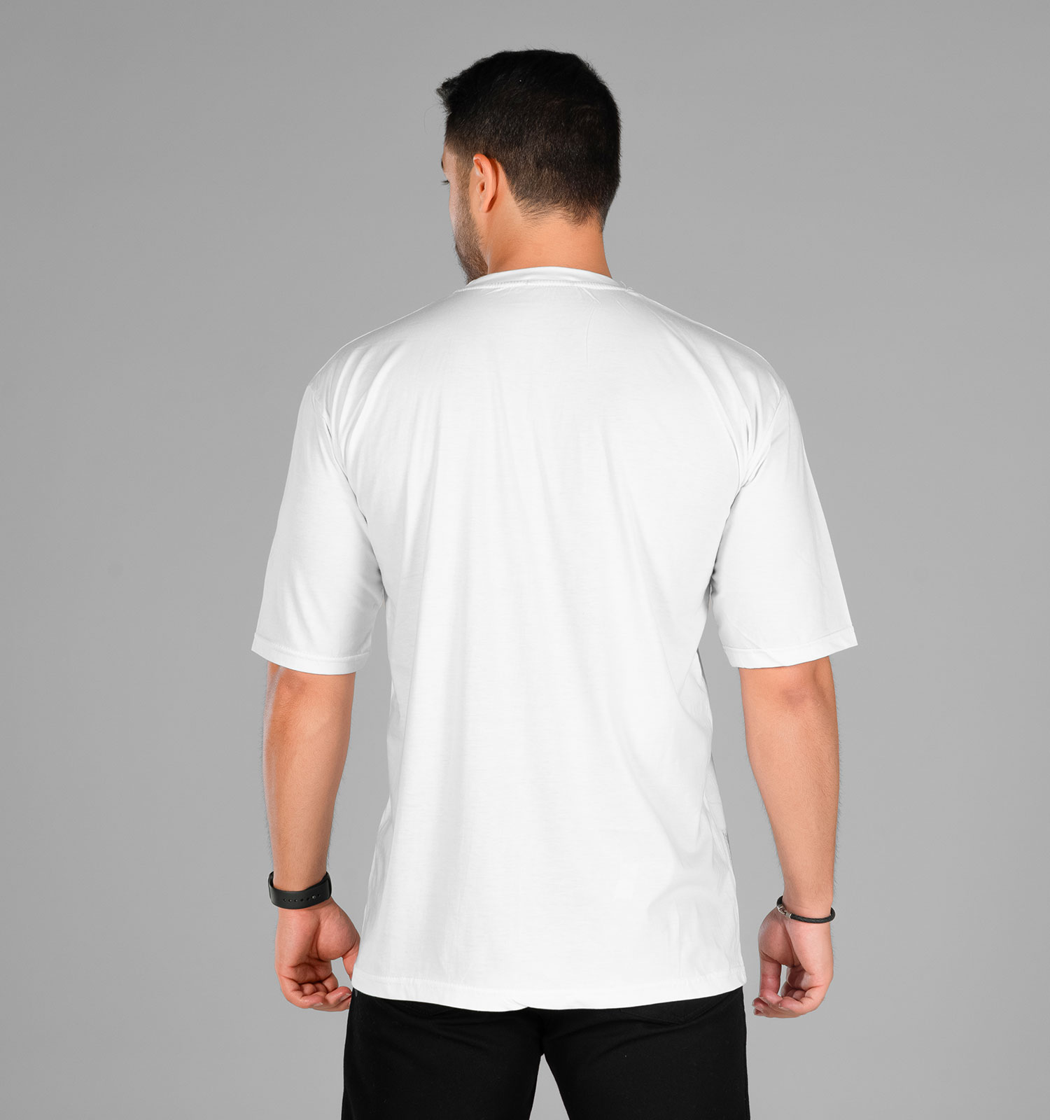 تیشرت Balenciaga یقه گرد مردانه لش سفید نخ پنبه طرح دار مدل 48024