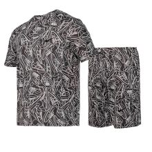 ست تیشرت و شلوارک مردانه سوزنی طرح دار Nike یقه گرد مدل 47200