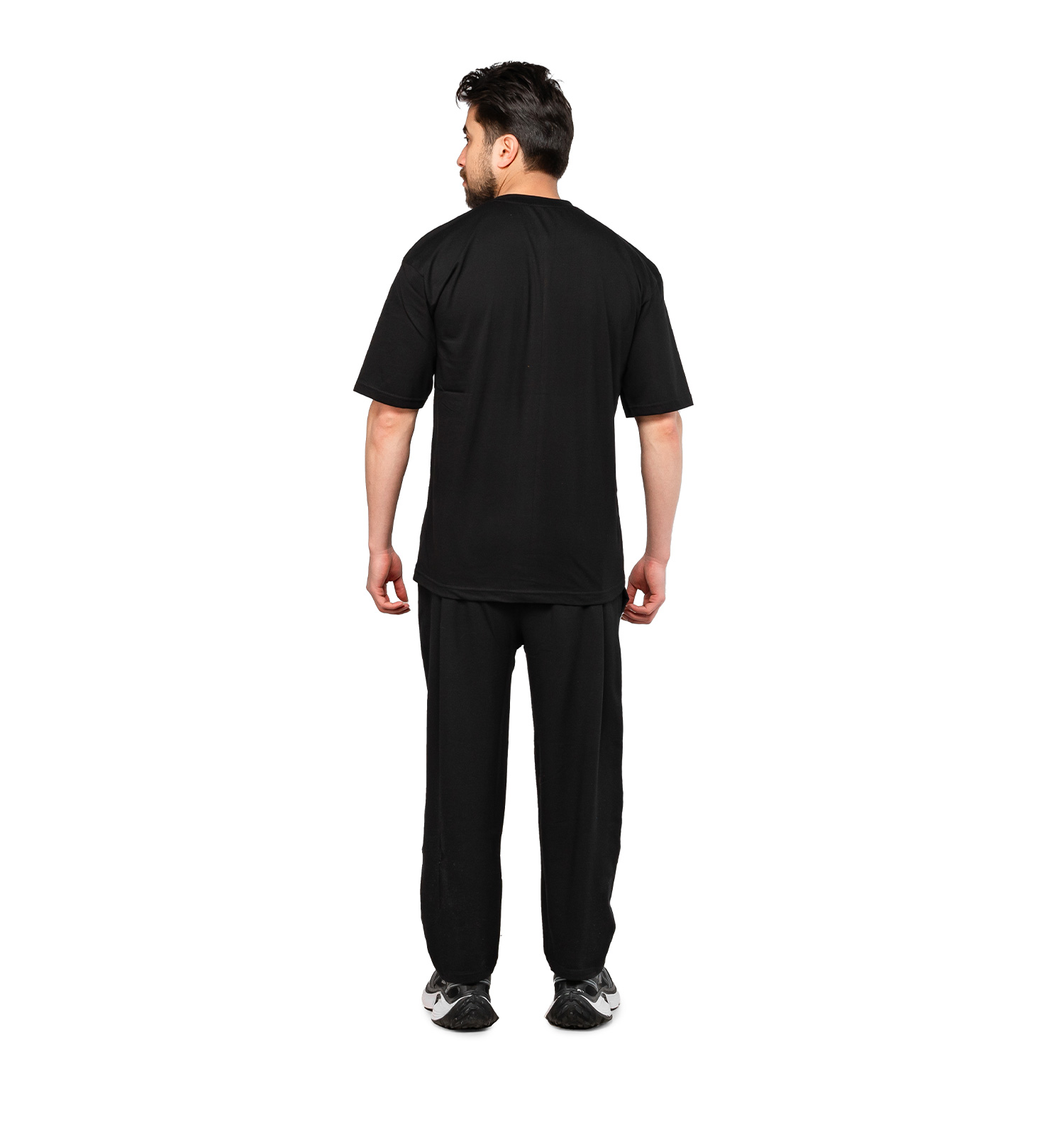 ست تیشرت و شلوار مردانه باشگاهی آث میلان مشکی یقه گرد مدل 46953