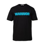 تیشرت Warrior یقه گرد مردانه مشکی نخ پنبه طرح دار مدل 47483