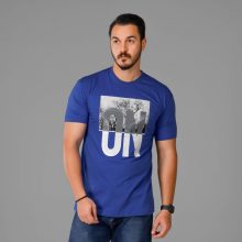 تیشرت نخ پنبه یقه گرد مردانه طرح دار مدل 47793
