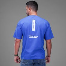 تیشرت یقه گرد مردانه نخ پنبه طرح دار مدل 48189