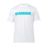 تیشرت Warrior یقه گرد مردانه سفید نخ پنبه طرح دار مدل 47481