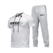 ست مردانه تیشرت و شلوار Nike سفید طرح دار مدل 48210