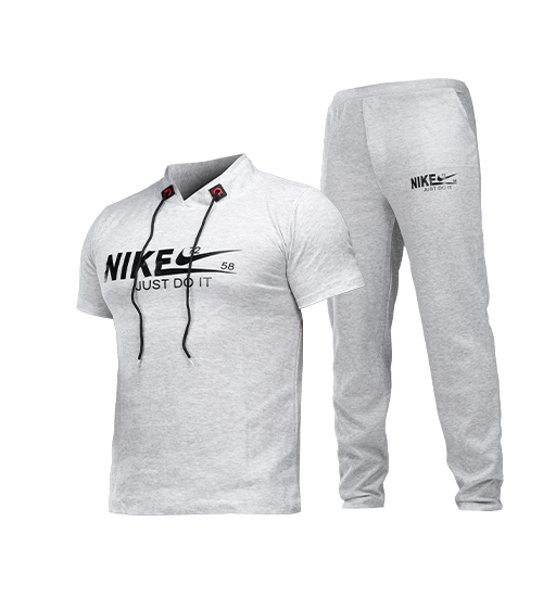 ست مردانه تیشرت و شلوار Nike سفید طرح دار مدل 48210