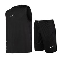 ست رکابی و شلوارک یقه گرد مردانه Nike مشکی مدل 47218
