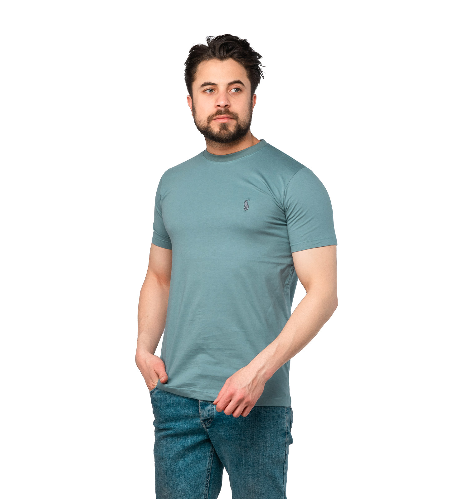 تیشرت Polo یقه گرد مردانه پنبه ساده مدل 47000