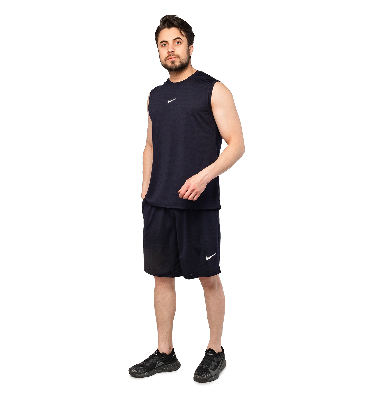 ست رکابی و شلوارک یقه گرد مردانه Nike مدل 47219