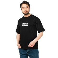 تیشرت لش یقه گرد مردانه مشکی ساده مدل 47416