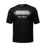 تیشرت Newyork یقه گرد مردانه مشکی نخ پنبه طرح دار مدل 48234
