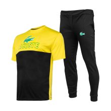 ست مردانه  تیشرت وشلوار آستین کوتاه Lacoste ساده یقه  گرد مدل 45117