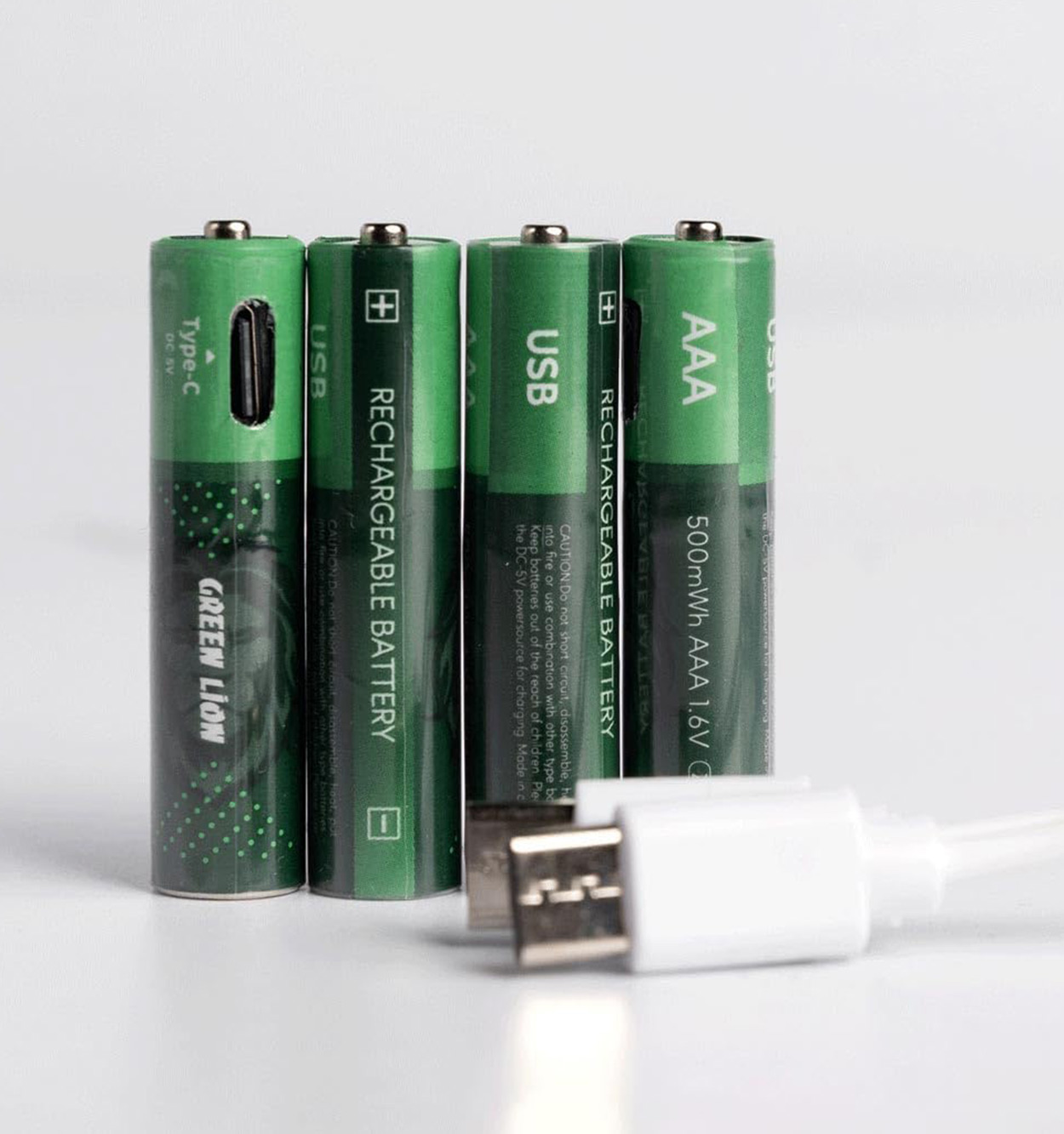 باتری نیم قلمی گرین لاین قابل شارژ Green Lion Rechargeable Battery AAA مدل 47225