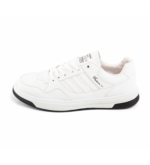 کفش اسپرت Adidas مردانه سفید بندی چرم مصنوعی مدل 43530