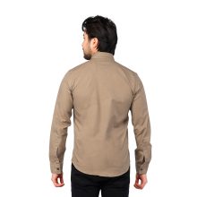 پیراهن اسپرت کتان مردانه آستین بلند ساده مدل 46715