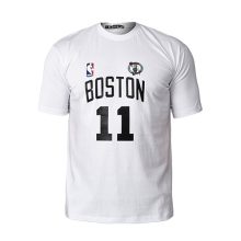 تیشرت نخ پنبه یقه گرد Boston مردانه سفید طرح دار مدل 47800
