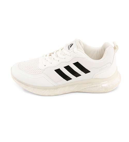 کفش اسپرت Adidas  مردانه سفید بندی مدل 44002