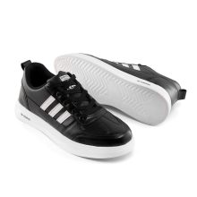 کفش اسپرت Adidas مردانه مشکی بندی چرم مصنوعی مدل 41457