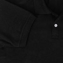 تیشرت Polo یقه دارمردانه مشکی گلدوزی شده مدل 47362