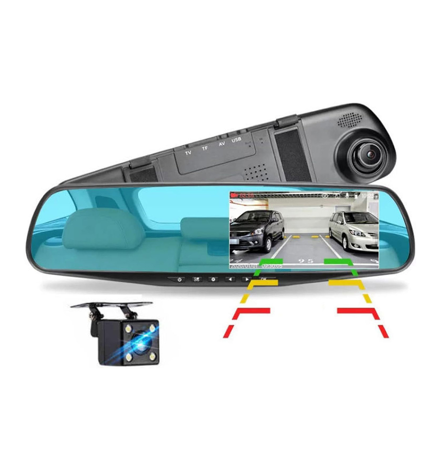 دوربین ثبت وقایع آینه ای خودرو دو لنز مدل 48172